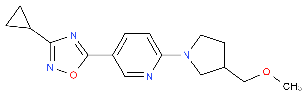 5-(3-cyclopropyl-1,2,4-oxadiazol-5-yl)-2-[3-(methoxymethyl)-1-pyrrolidinyl]pyridine_分子结构_CAS_)