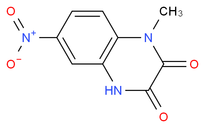 1-methyl-6-nitro-1,2,3,4-tetrahydroquinoxaline-2,3-dione_分子结构_CAS_90323-30-1