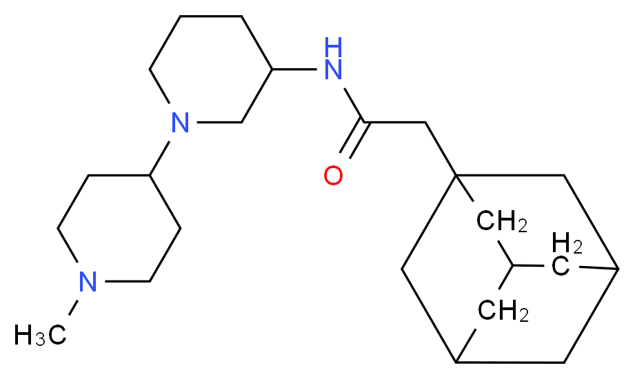 2-(1-adamantyl)-N-(1'-methyl-1,4'-bipiperidin-3-yl)acetamide_分子结构_CAS_)