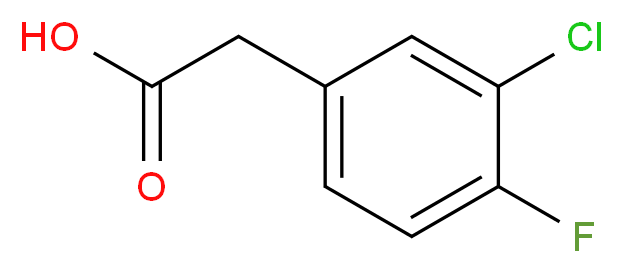 3-氯-4-氟苯乙酸_分子结构_CAS_705-79-3)