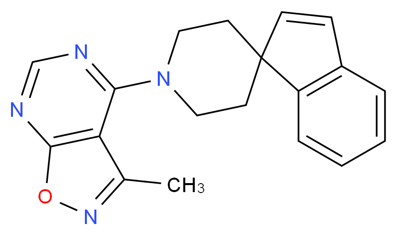 1'-(3-methylisoxazolo[5,4-d]pyrimidin-4-yl)spiro[indene-1,4'-piperidine]_分子结构_CAS_)