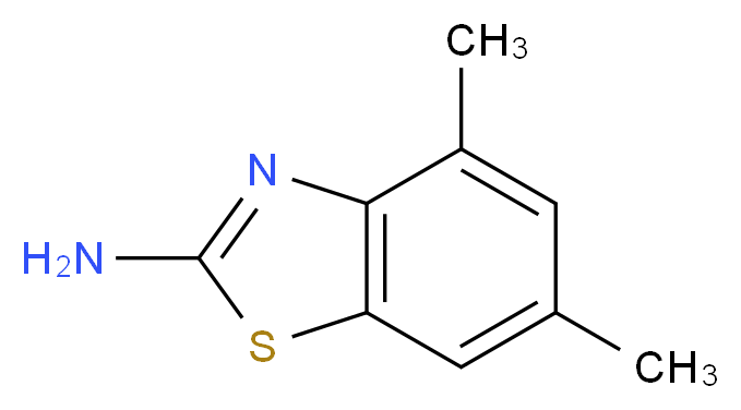 4,6-dimethyl-1,3-benzothiazol-2-amine_分子结构_CAS_64036-71-1