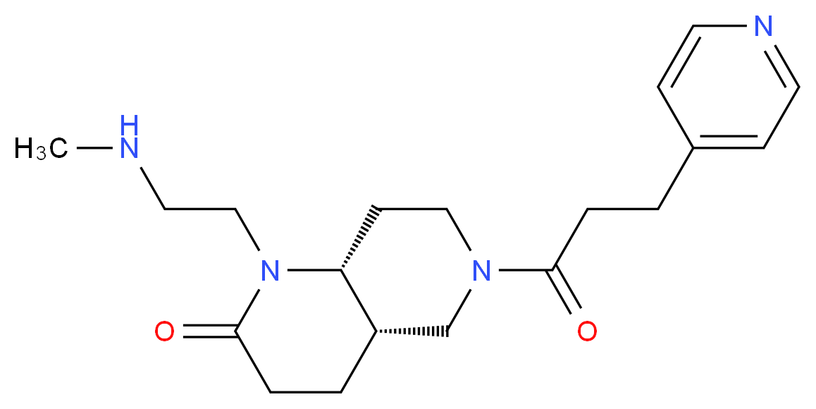 (4aS*,8aR*)-1-[2-(methylamino)ethyl]-6-(3-pyridin-4-ylpropanoyl)octahydro-1,6-naphthyridin-2(1H)-one_分子结构_CAS_)