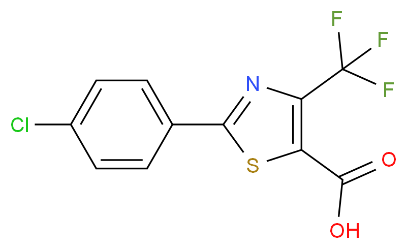 2-(4-Chlorophenyl)-4-(trifluoromethyl)-1,3-thiazole-5-carboxylic acid_分子结构_CAS_)
