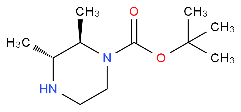 (2R,3R)-2,3-DIMETHYL-PIPERAZINE-1-CARBOXYLIC ACID TERT-BUTYL ESTER_分子结构_CAS_1240583-15-6)