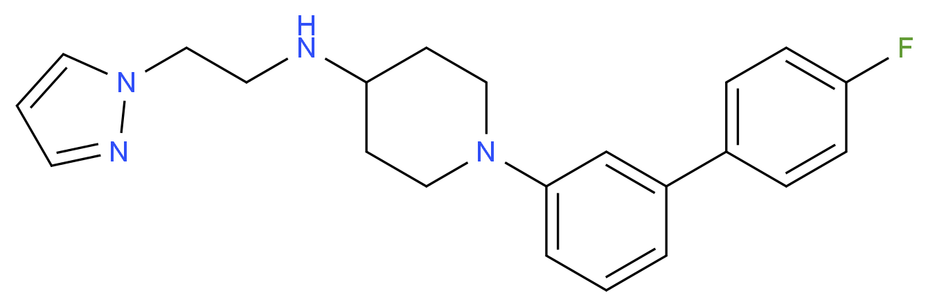 1-(4'-fluoro-3-biphenylyl)-N-[2-(1H-pyrazol-1-yl)ethyl]-4-piperidinamine_分子结构_CAS_)