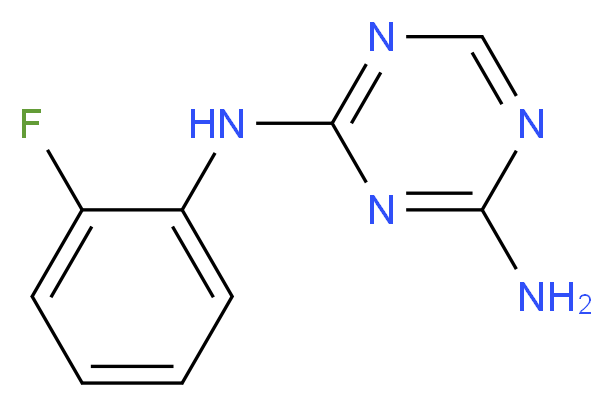 2-Amino-4-(2-fluorophenylamino)-1,3,5-triazine 97%_分子结构_CAS_66088-45-7)