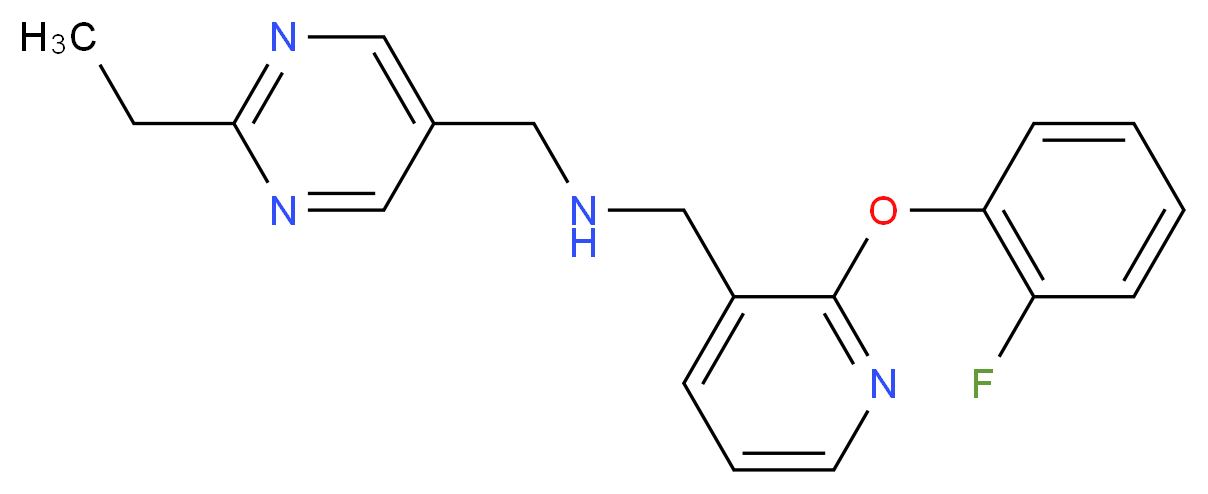 1-(2-ethyl-5-pyrimidinyl)-N-{[2-(2-fluorophenoxy)-3-pyridinyl]methyl}methanamine_分子结构_CAS_)