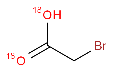 2-bromoethan(<sup>1</sup><sup>8</sup>O<sub>2</sub>)oic acid_分子结构_CAS_857291-01-1