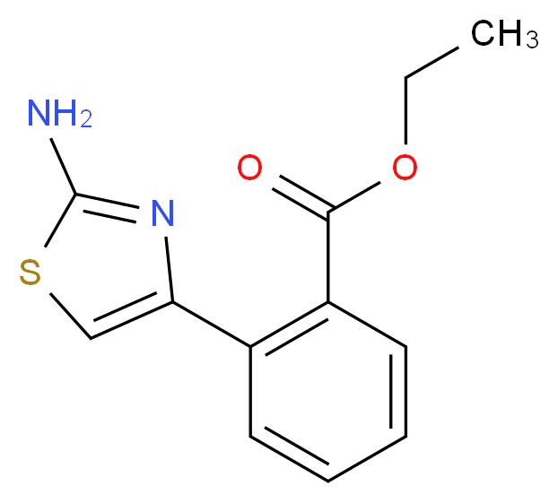 ethyl 2-(2-amino-1,3-thiazol-4-yl)benzoate_分子结构_CAS_339010-09-2