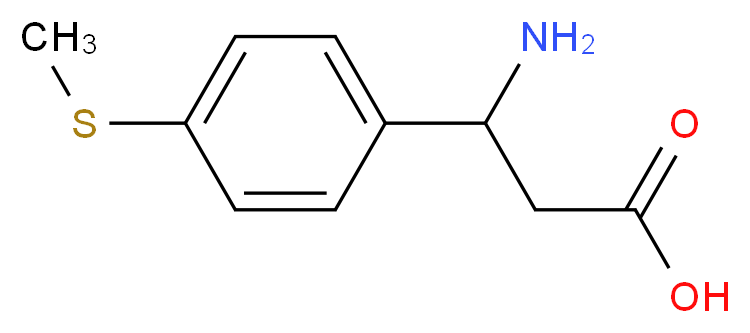 3-amino-3-[4-(methylsulfanyl)phenyl]propanoic acid_分子结构_CAS_412925-13-4