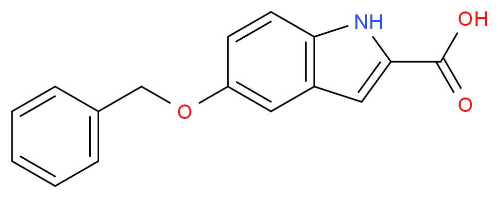 5-(benzyloxy)-1H-indole-2-carboxylic acid_分子结构_CAS_6640-09-1