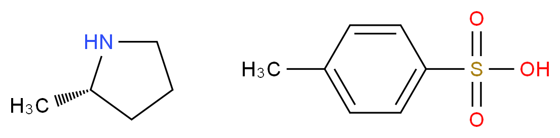 (2S)-2-methylpyrrolidine; 4-methylbenzene-1-sulfonic acid_分子结构_CAS_1212353-38-2