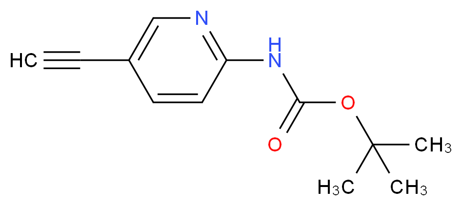 tert-butyl N-(5-ethynylpyridin-2-yl)carbamate_分子结构_CAS_832698-01-8