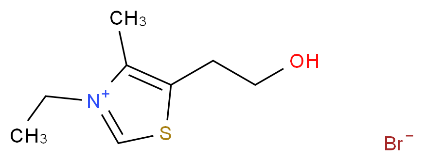 3-ethyl-5-(2-hydroxyethyl)-4-methyl-1,3-thiazol-3-ium bromide_分子结构_CAS_54016-70-5