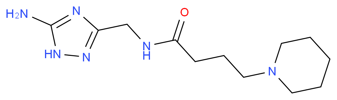 N-[(5-amino-1H-1,2,4-triazol-3-yl)methyl]-4-(1-piperidinyl)butanamide_分子结构_CAS_)