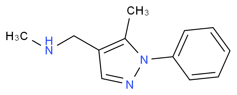 N,5-dimethyl-1-phenyl-(1H-pyrazol-4-ylmethyl)amine_分子结构_CAS_1031843-22-7)