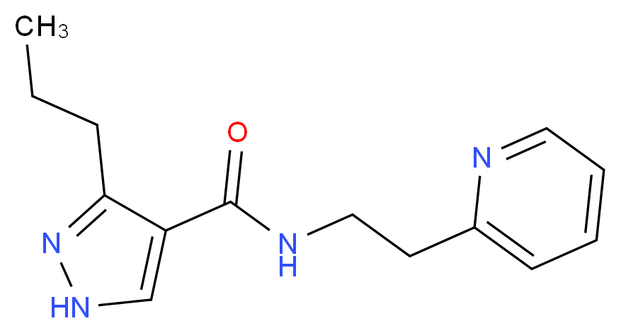 3-propyl-N-(2-pyridin-2-ylethyl)-1H-pyrazole-4-carboxamide_分子结构_CAS_)