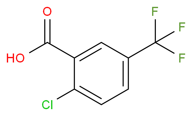 2-chloro-5-(trifluoromethyl)benzoic acid_分子结构_CAS_657-06-7