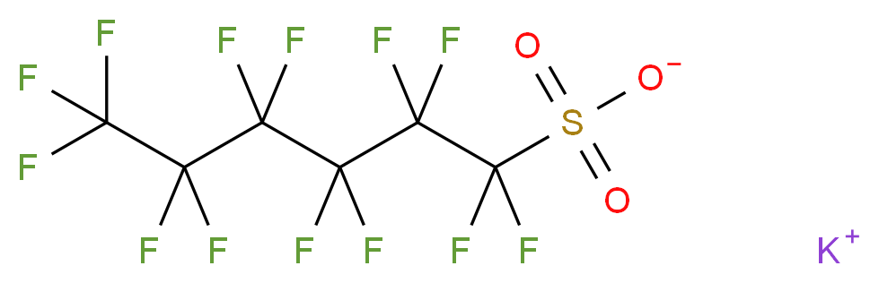 Potassium 1,1,2,2,3,3,4,4,5,5,6,6,6-tridecafluorohexane-1-sulfonate_分子结构_CAS_3871-99-6)