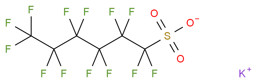 potassium tridecafluorohexane-1-sulfonate_分子结构_CAS_3871-99-6