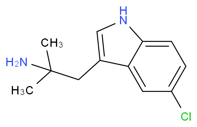 1-(5-chloro-1H-indol-3-yl)-2-methylpropan-2-amine_分子结构_CAS_833-05-6