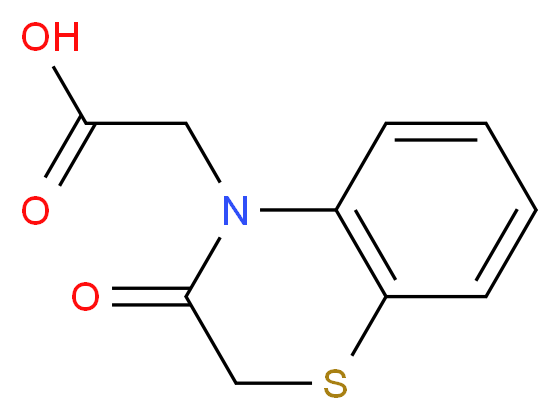 2-(3-oxo-3,4-dihydro-2H-1,4-benzothiazin-4-yl)acetic acid_分子结构_CAS_100637-60-3