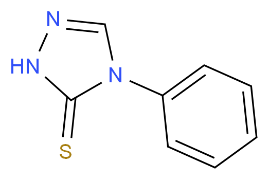 4-phenyl-4,5-dihydro-1H-1,2,4-triazole-5-thione_分子结构_CAS_5373-72-8