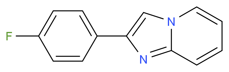 2-(4-fluorophenyl)imidazo[1,2-a]pyridine_分子结构_CAS_347-12-6