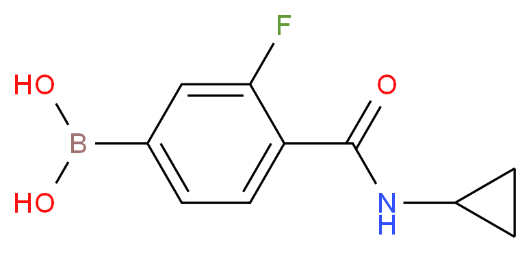 (4-(Cyclopropylcarbamoyl)-3-fluorophenyl)boronic acid_分子结构_CAS_874289-20-0)