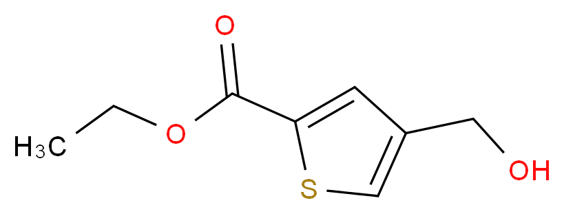 Ethyl 4-(hydroxymethyl)thiophene-2-carboxylate_分子结构_CAS_14300-61-9)