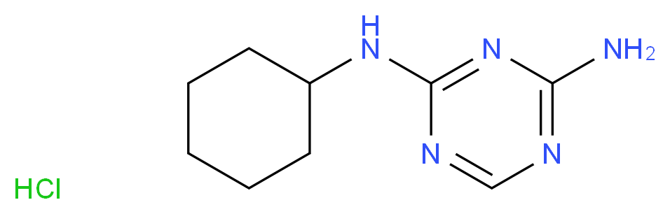 2-AMINO-4-CYCLOHEXYLAMINO-1,3,5-TRIAZINE HYDROCHLORIDE_分子结构_CAS_645-20-5)