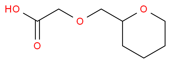 2-(oxan-2-ylmethoxy)acetic acid_分子结构_CAS_876716-61-9