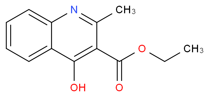 ethyl 4-hydroxy-2-methylquinoline-3-carboxylate_分子结构_CAS_73987-39-0