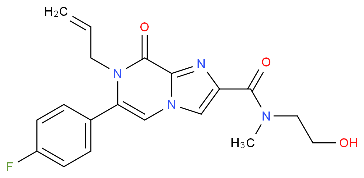 7-allyl-6-(4-fluorophenyl)-N-(2-hydroxyethyl)-N-methyl-8-oxo-7,8-dihydroimidazo[1,2-a]pyrazine-2-carboxamide_分子结构_CAS_)