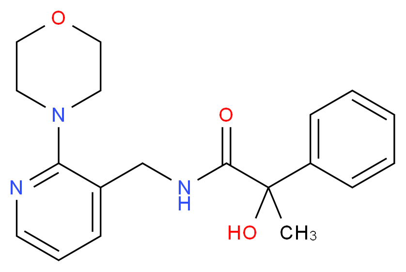 2-hydroxy-N-[(2-morpholin-4-ylpyridin-3-yl)methyl]-2-phenylpropanamide_分子结构_CAS_)