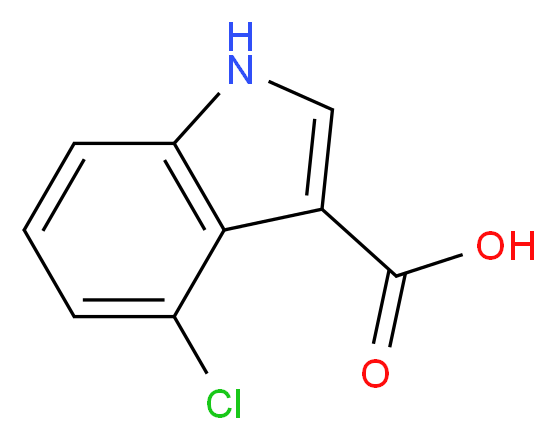 4-chloro-1H-indole-3-carboxylic acid_分子结构_CAS_23872-36-8