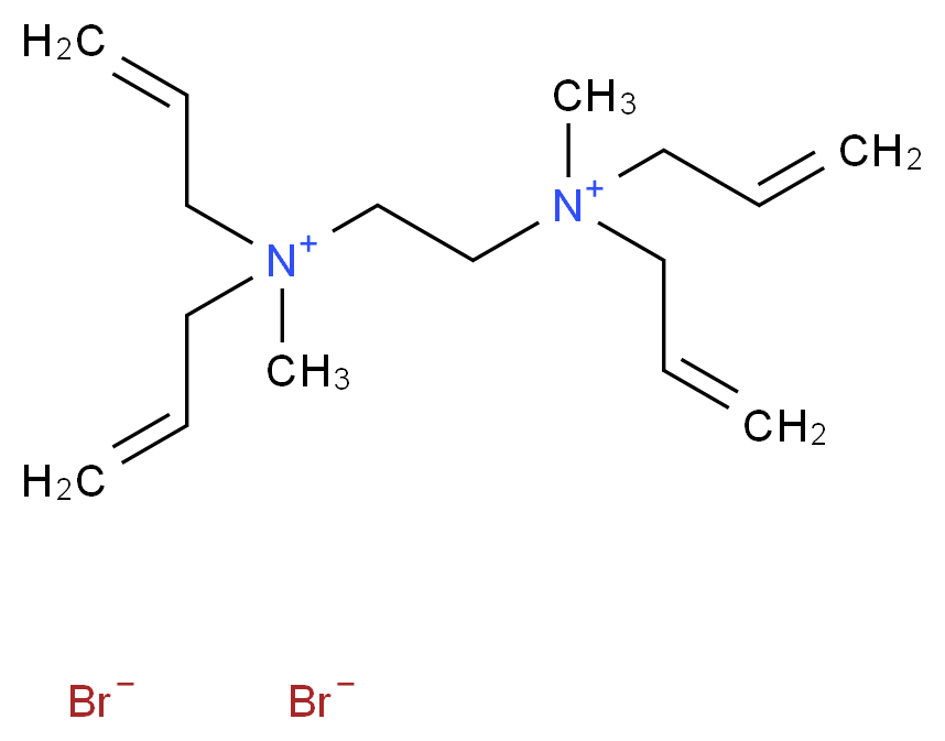 1,2-bis(METHYLDIALLYLAMMONIUM) ETHANE DIBROMIDE_分子结构_CAS_51523-43-4)