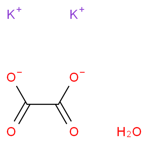 dipotassium hydrate oxalate_分子结构_CAS_6487-48-5