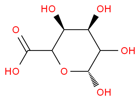 D-葡萄糖醛酸_分子结构_CAS_6556-12-3)