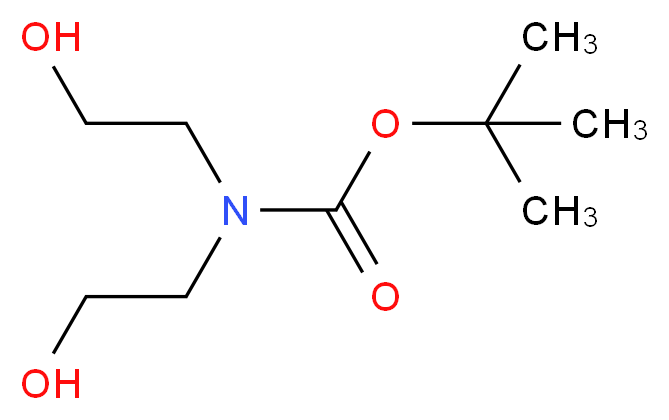 tert-butyl N,N-bis(2-hydroxyethyl)carbamate_分子结构_CAS_103898-11-9