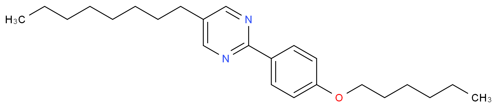 2-[4-(hexyloxy)phenyl]-5-octylpyrimidine_分子结构_CAS_57202-48-9