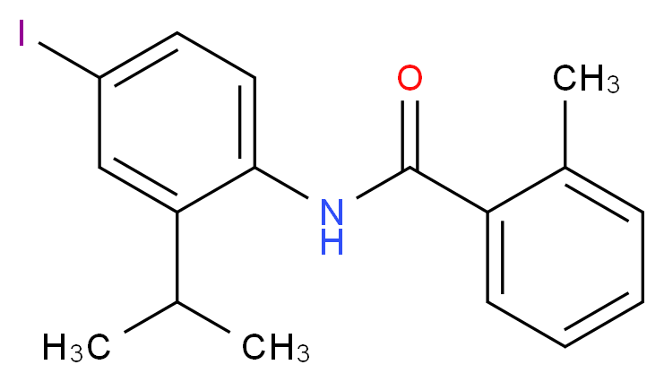 N-[4-iodo-2-(propan-2-yl)phenyl]-2-methylbenzamide_分子结构_CAS_434293-51-3