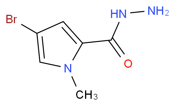 4-Bromo-1-methyl-1H-pyrrole-2-carboxylic acid hydrazide_分子结构_CAS_)