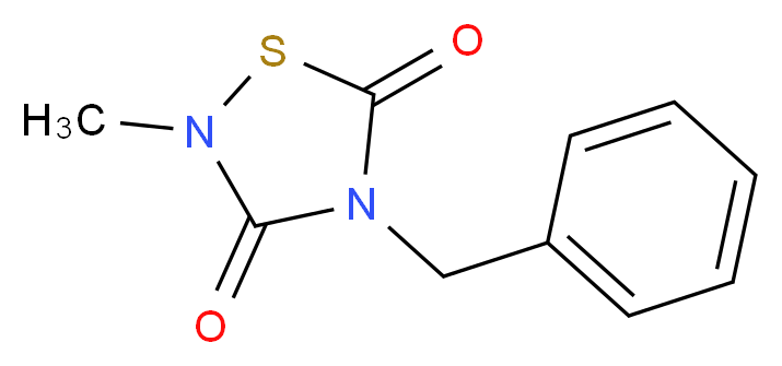 4-Benzyl-2-methyl-1,2,4-thiadiazolidine-3,5-dione_分子结构_CAS_327036-89-5)