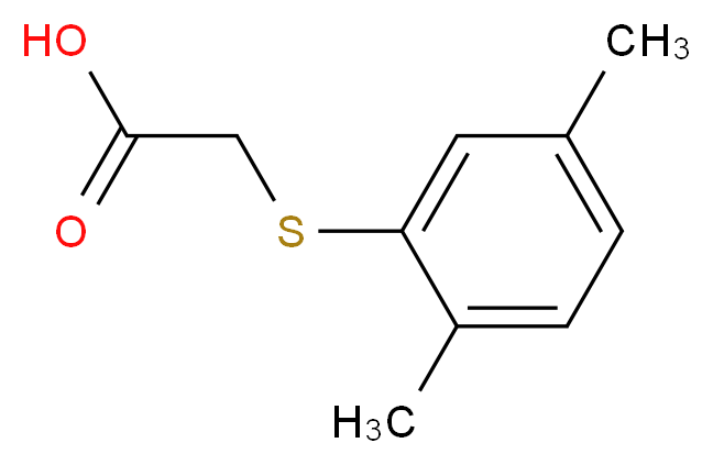 (2,5-Dimethyl-phenylsulfanyl)-acetic acid_分子结构_CAS_15310-87-9)