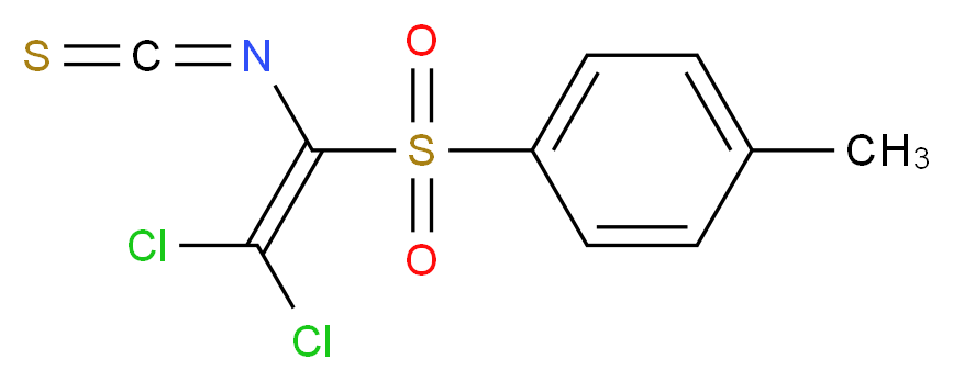 1-[(2,2-Dichloro-1-isothiocyanatovinyl)sulfonyl]-4-methylbenzene_分子结构_CAS_147622-09-1)