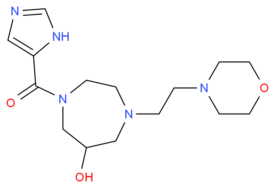 1-(1H-imidazol-5-ylcarbonyl)-4-(2-morpholin-4-ylethyl)-1,4-diazepan-6-ol_分子结构_CAS_)