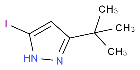 3-(tert-Butyl)-5-iodo-1H-pyrazole_分子结构_CAS_1218791-05-9)