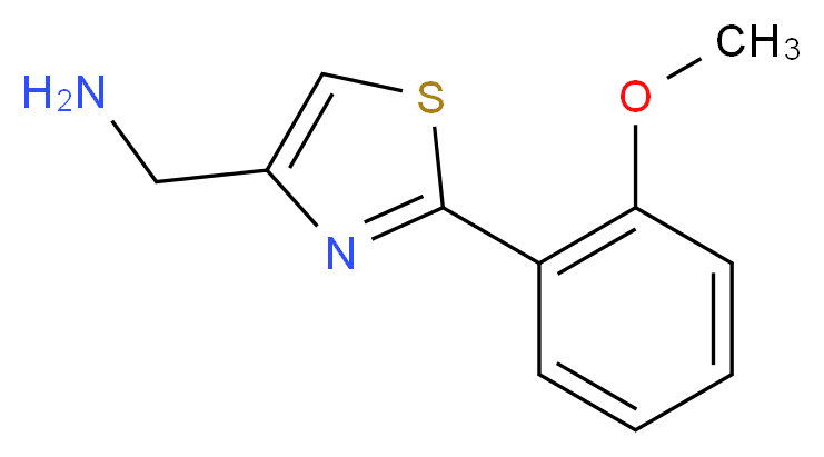C-[2-(2-METHOXY-PHENYL)-THIAZOL-4-YL]-METHYLAMINE_分子结构_CAS_885280-27-3)